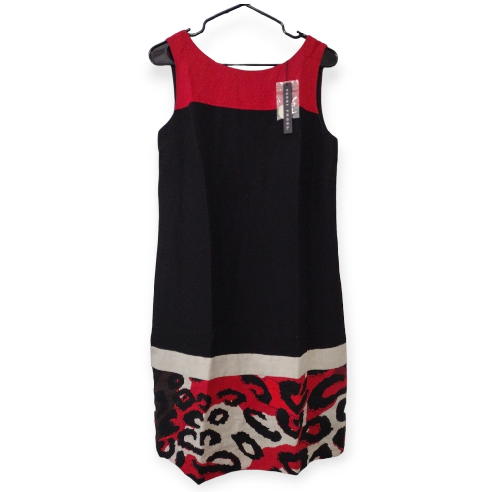NWT Linen Yansi Fugel Animal Print Sz 8